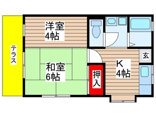 サニーハイツ園生の物件間取画像